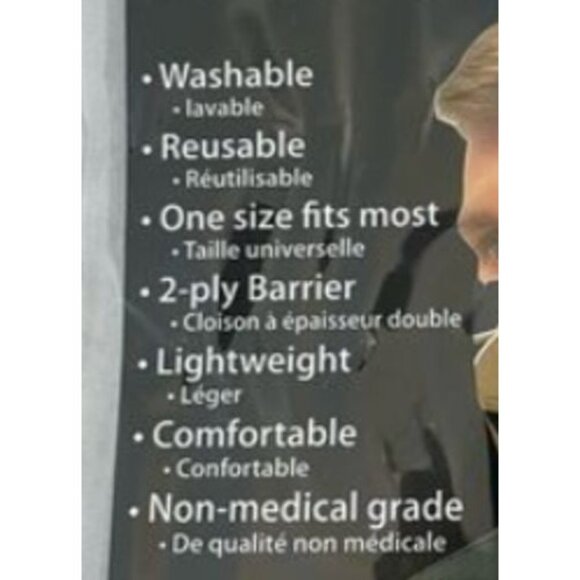 NHL Golden Knights Face Covering Mask 2-Ply Barrier Washable Reusable One Size - Picture 3 of 8